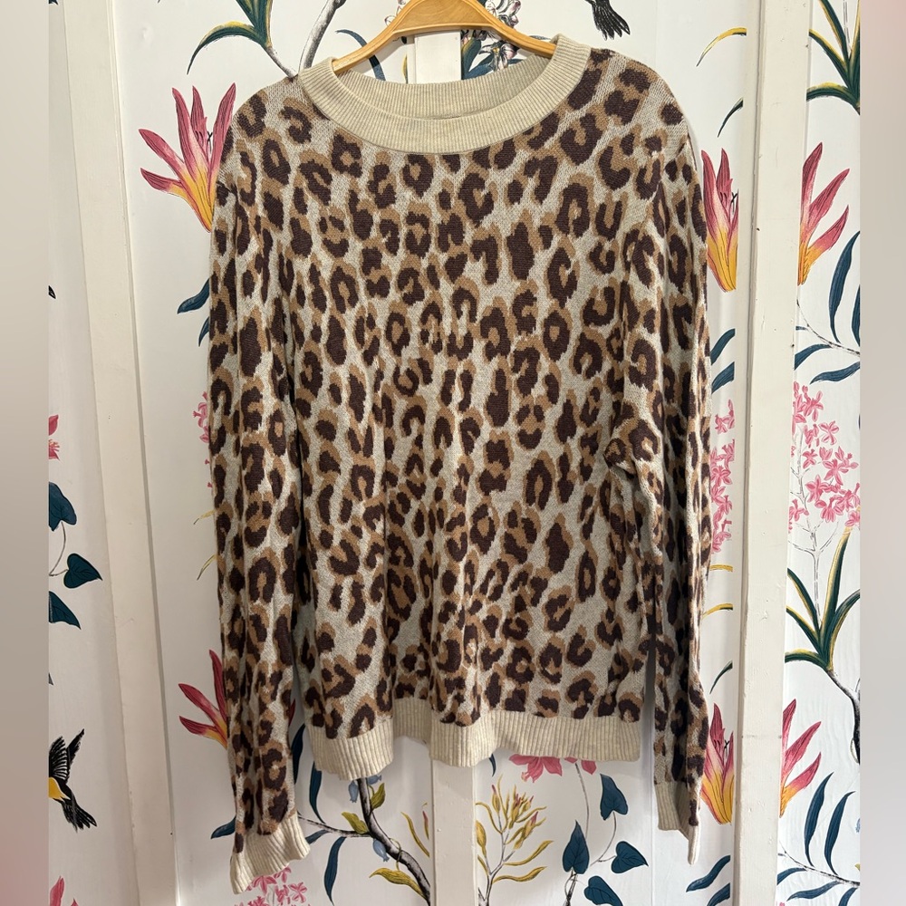A New Day Brown Leopard Print Sweater